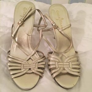 New Cole Haan Gold Pumps